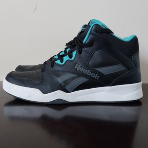 Reebok Mens Royal BB  Black Blue White Basketball Shoes Sneakers Size 11